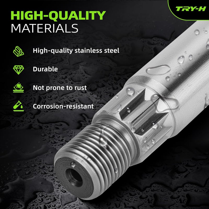 Try-H 738-1186 Spindle Shaft Fits for MTD/Tory Bilt/Cub Cadet Lawn Mower 738-1186A 753-06348 Stainless Steel Drive Shaft Included Nut Parts Replace# 912-0417A GW-7120417A 753-05549 - Image 4